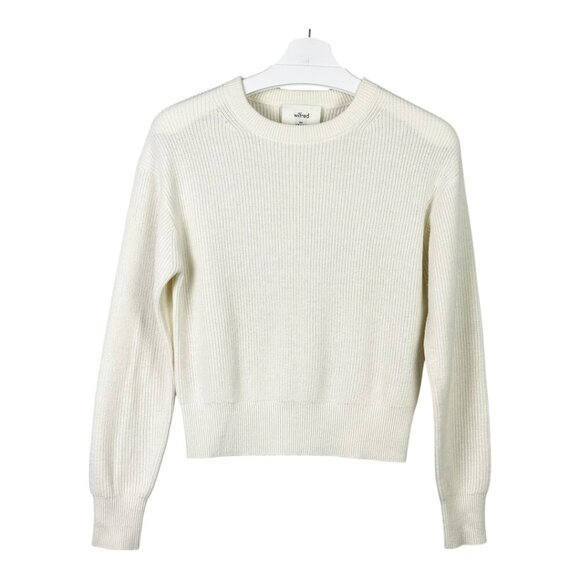 Aritzia Wilfred Manila Wool Cotton Blend Sweater Cream - Picture 2 of 9